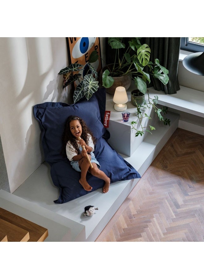 Fatboy Junior Soft Canvas Indoor Bean Bag | Made from 100% recycled polyester | Uniquely designed with children in mind | Durable, Tear & Wear resistant fabric | 100 x 100x 130 cm - Crown Blue - Image 2
